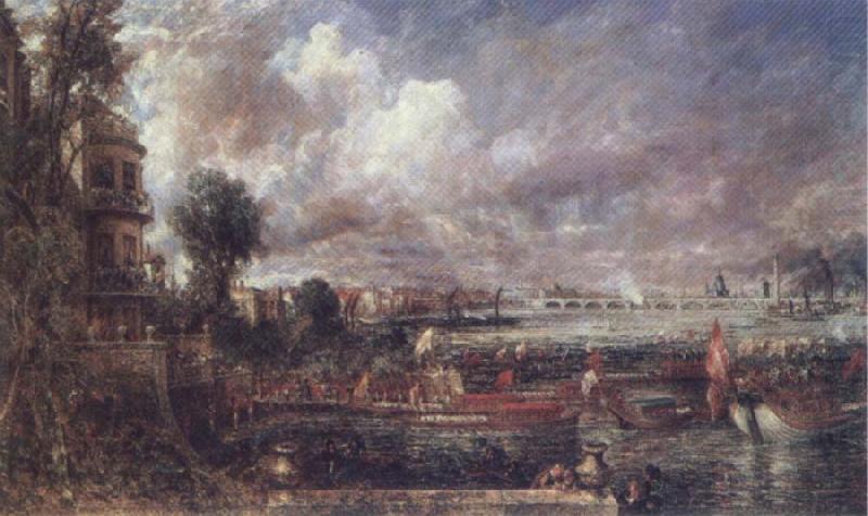 John Constable The Opening of Wateloo Bridge oil painting picture